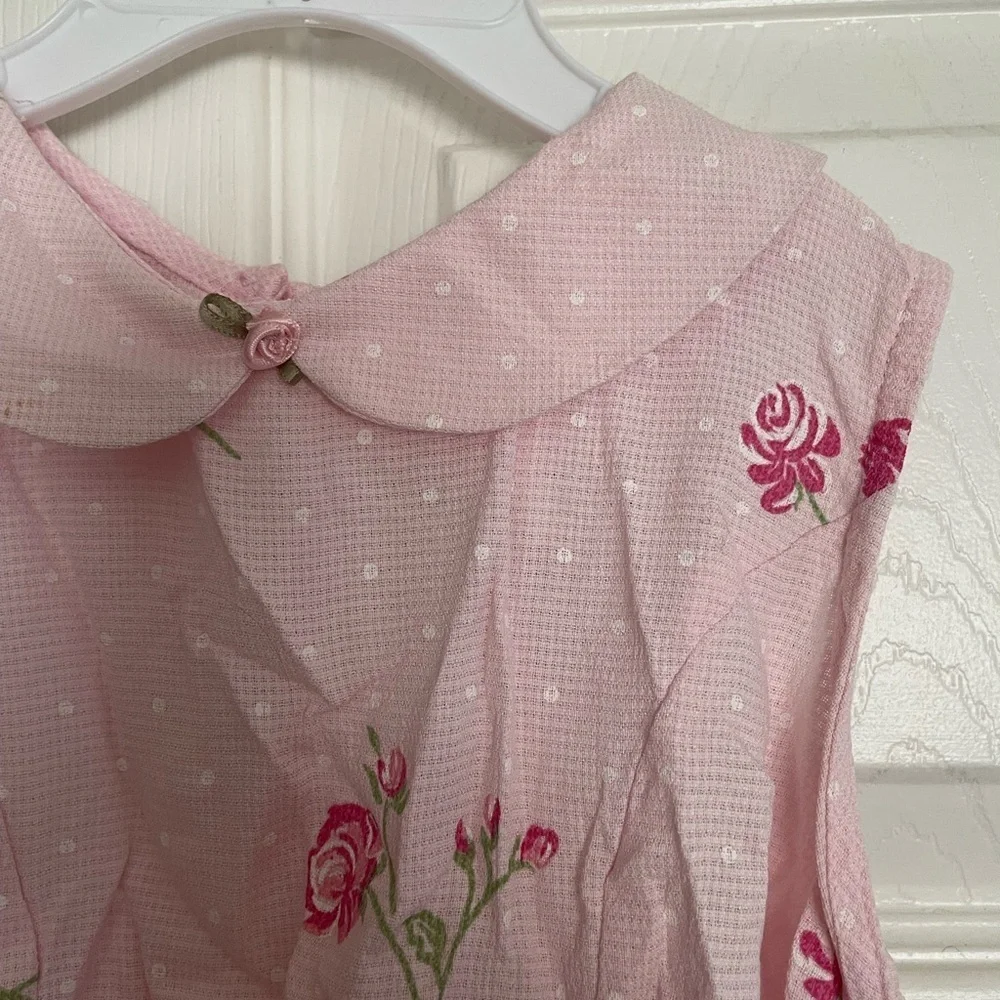 Vintage SWAT Kohl's Pink Rose Patterned Kids Dress NWT size 4